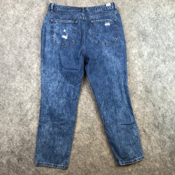 Almost Famous Jeans 11 31 Destroyed Distressed Torn Holes Acid Wash Skinny Blue - Picture 11 of 12